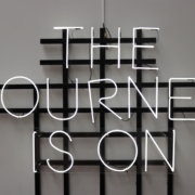 The Journey is On signage by kmu digitalisierung, put it on