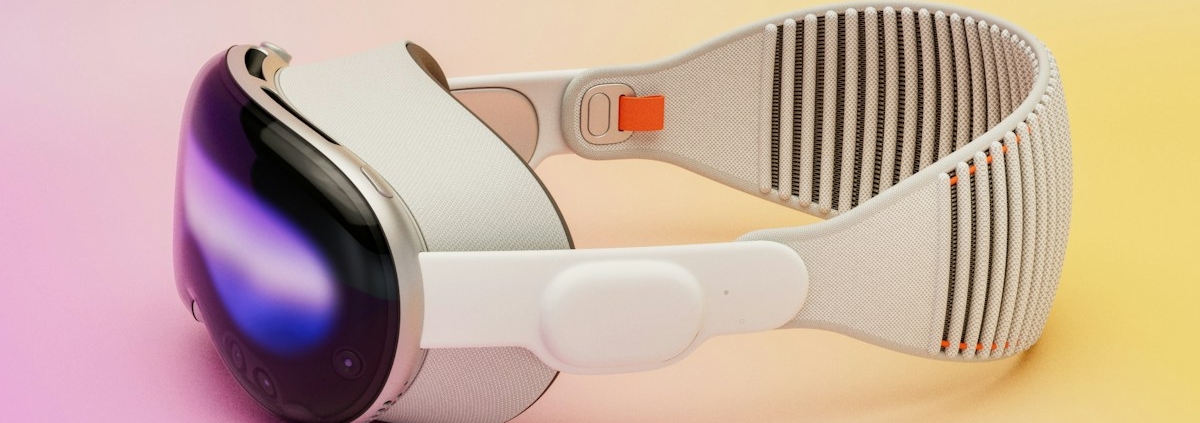 Digital Maturity a pair of virtual glasses on a pink and yellow background