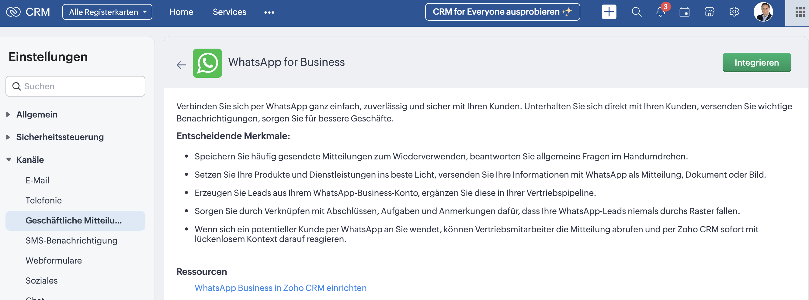 WhatsApp in Zoho CRM nutzen: So profitieren KMU von direkter Kundenkommunikation, Automatisierung und besserem Service.