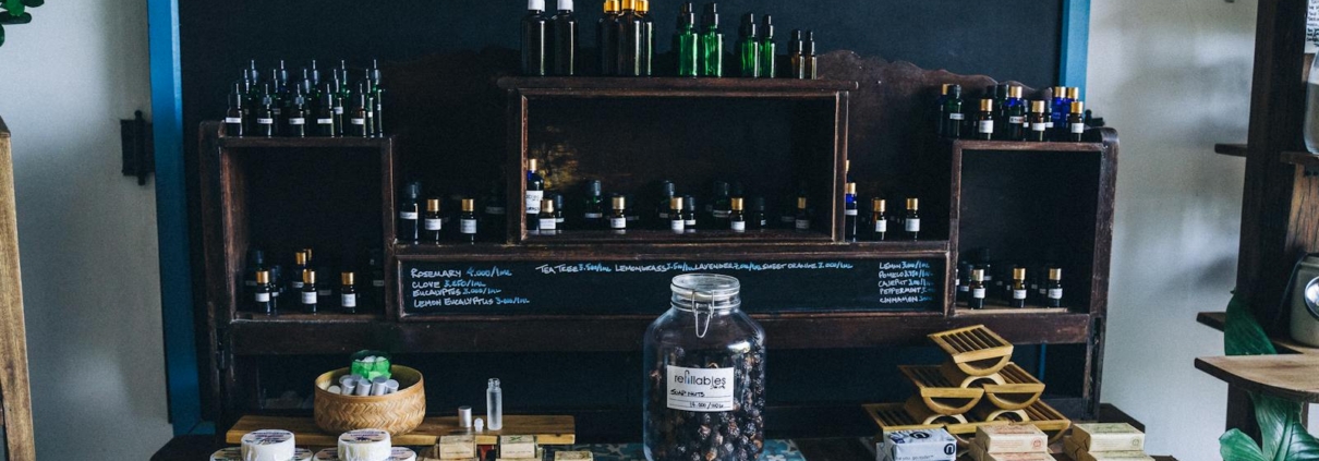Pop up Store mit natürlicher kosmetik