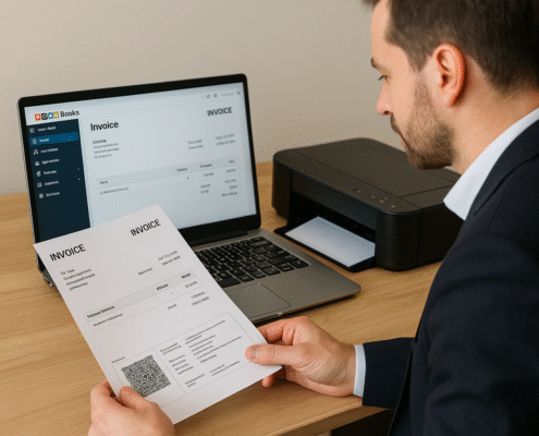 Swiss QR Bill App für Zoho Books: Jetzt einfacher, schneller & voll automatisiert Rechnungen mit QR-Zahlteil versenden.