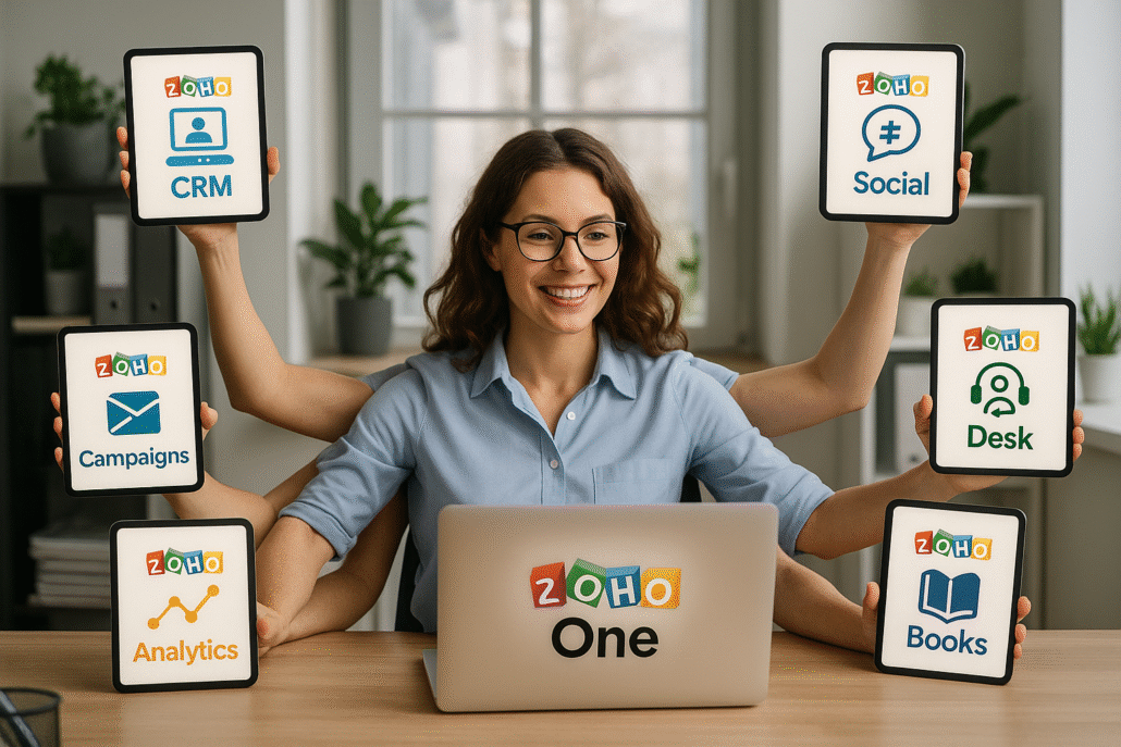 Zoho One Komplettlösung: Wie Schweizer KMU alle Geschäftsbereiche effizient in einer Plattform vereinen und digitalisieren.