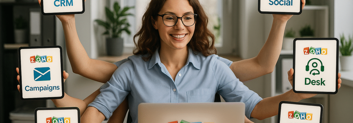 Zoho One Komplettlösung: Wie Schweizer KMU alle Geschäftsbereiche effizient in einer Plattform vereinen und digitalisieren.