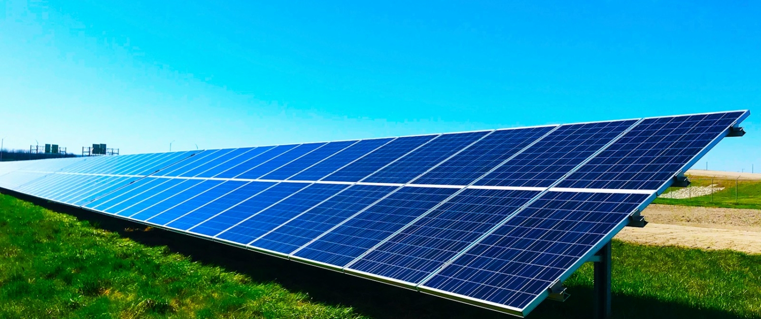 blue solar panel