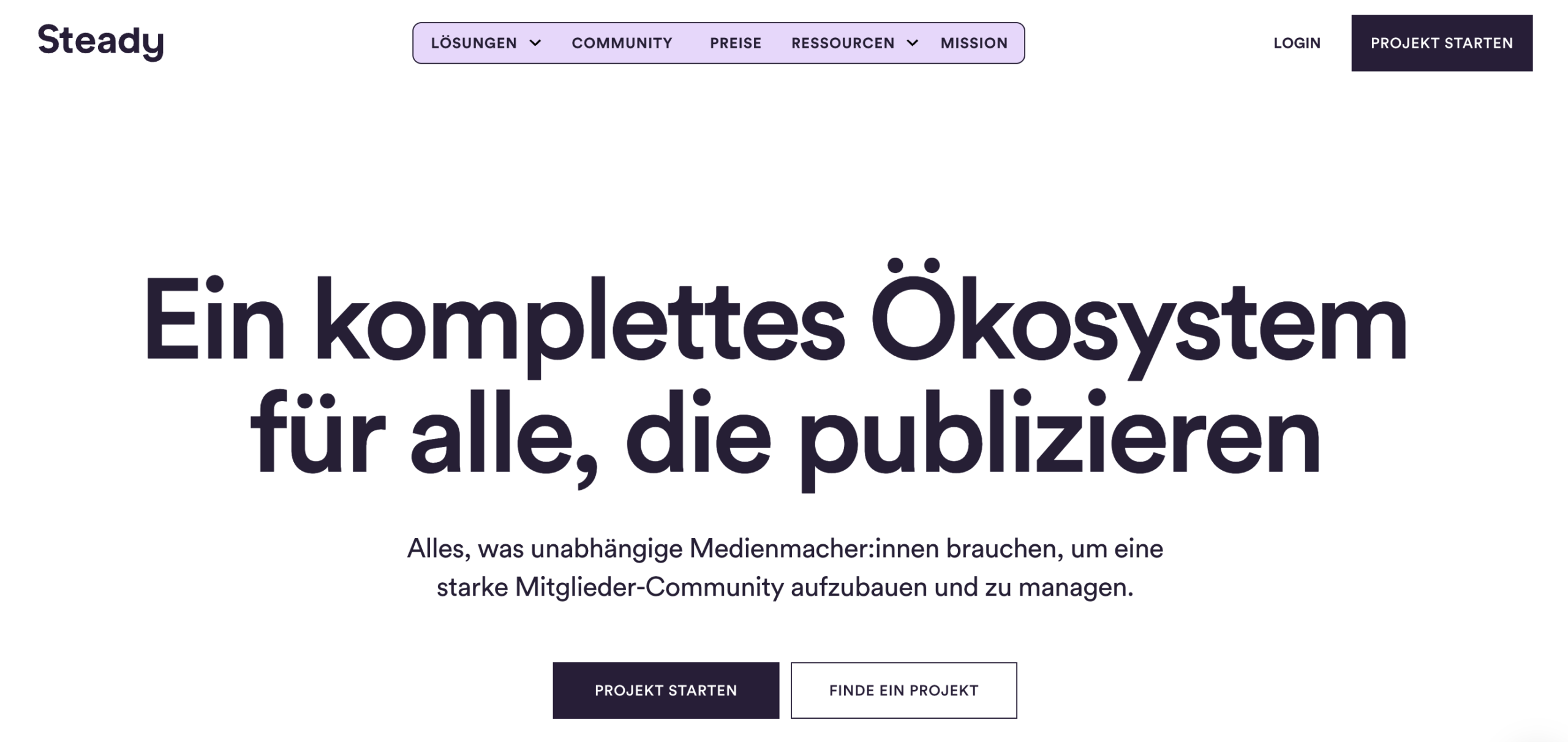 Steady: Die deutschsprachige Substack-Alternative. So verdienen Creator mit Newslettern und Communities planbar Geld.